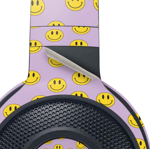 Purple Happy Face Pattern Razer Kraken X Skin